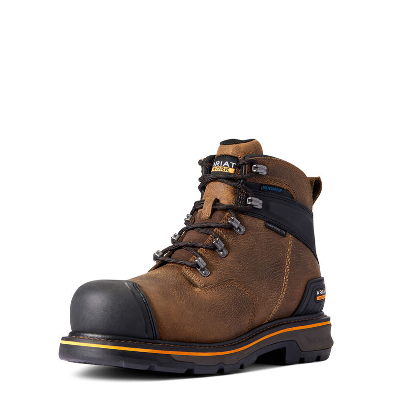 Ariat Arbeitsschuhe Herren - Stump Jumper 6 Waterproof Composite Toe Braun ( ANKEW-8267 )
